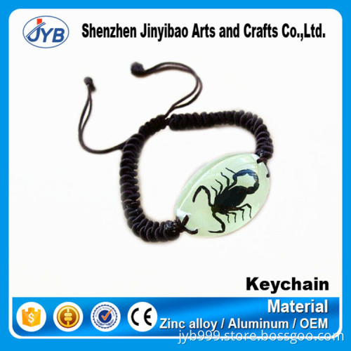crazy hot sale innovative gifts true insect amber keychain